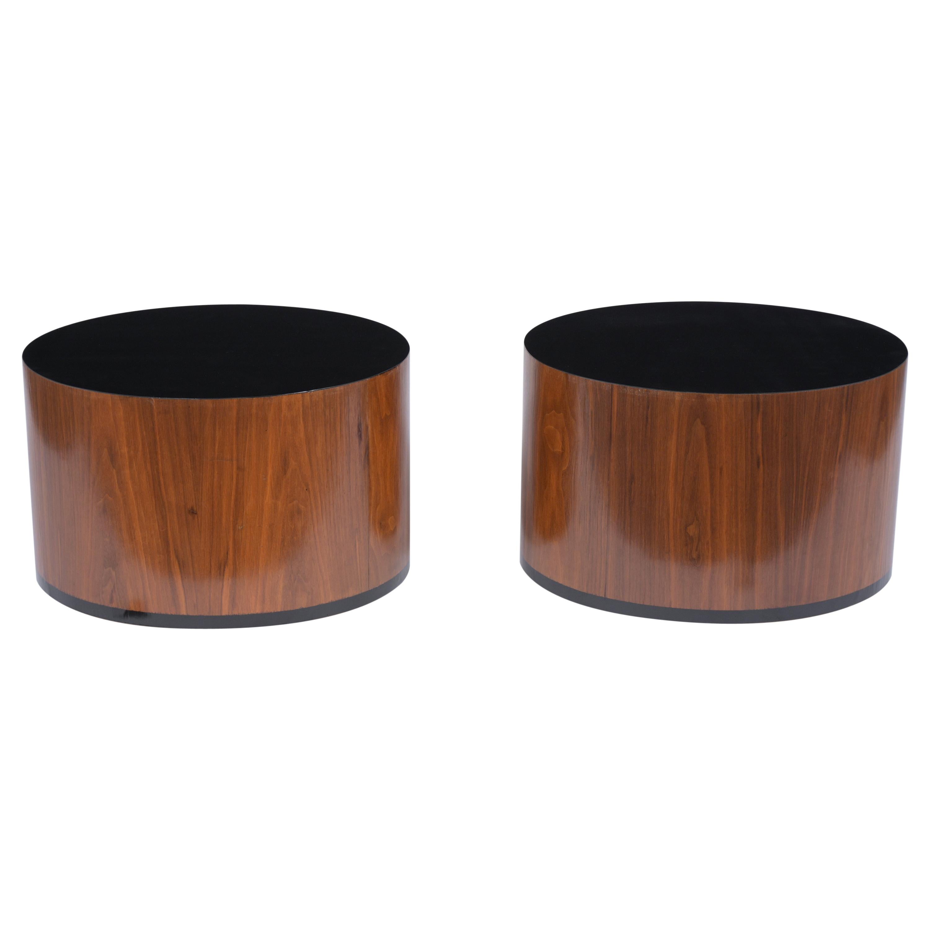 Pair of Rosewood Pedestal Tables