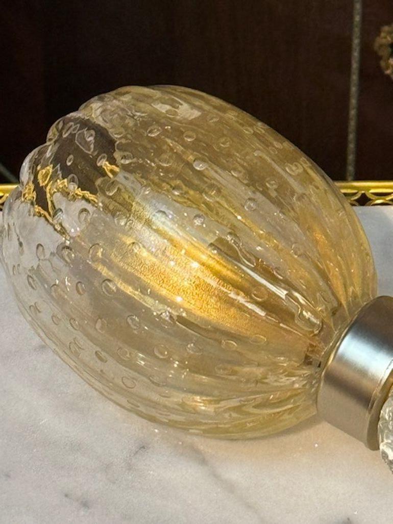 Pareja de apliques modernos en forma de copa de cristal rostrado en Bueno estado para la venta en Dallas, TX