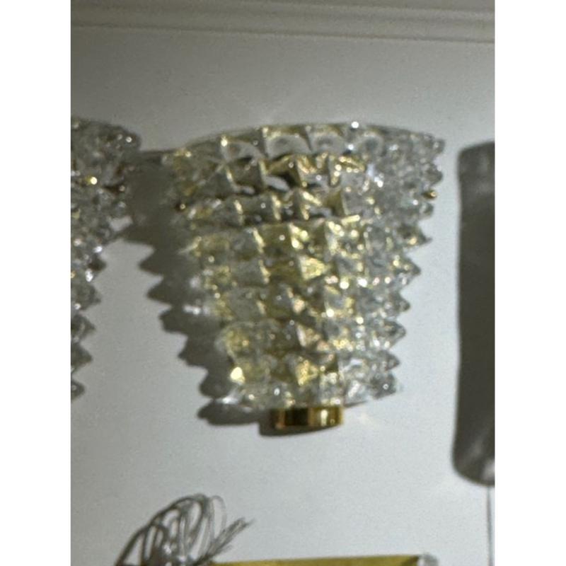 Pareja de apliques modernos Rostrada de cristal de Murano y latón Siglo XXI y contemporáneo en venta