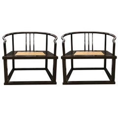 Pair of Modern Roundback Chairs