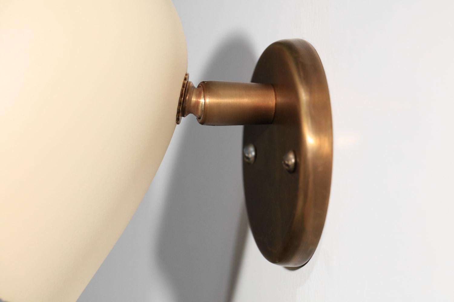 Pair of modern sconces by Danke studio  brass and metal For Sale 3
