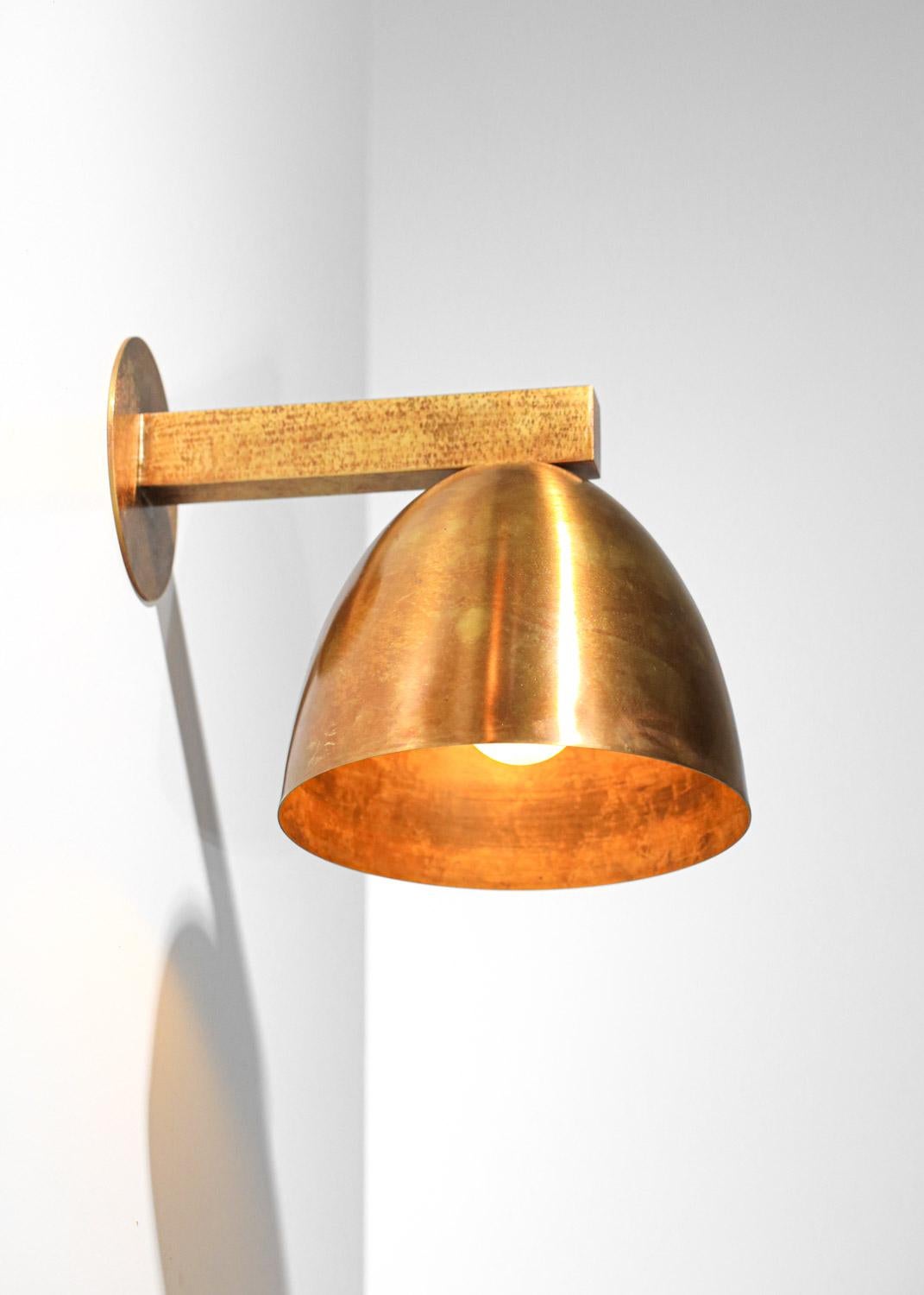 Danke studio modern sconces patinated solid brass contemporary design For Sale 7