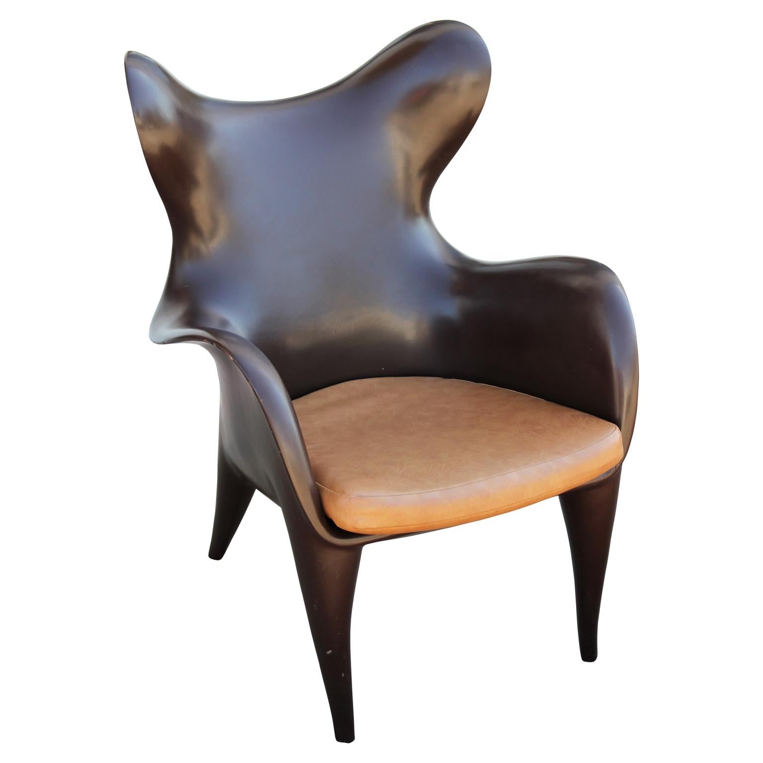 Pair of Modern Sculptural Johnnie Chairs by Jordan Mozer In Good Condition In Houston, TX