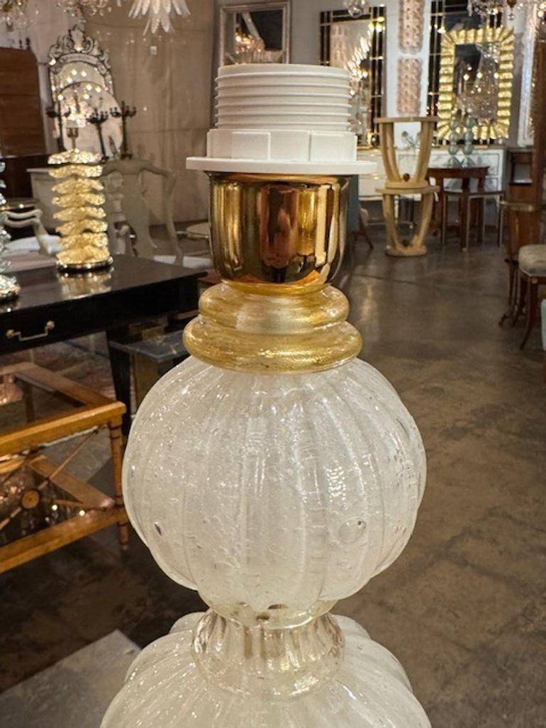 Paar moderne Murano-Glaslampen aus Seide im Zustand „Gut“ im Angebot in Dallas, TX