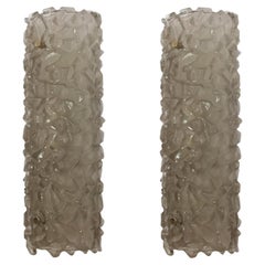 Pair of Modern Smoky Brown Murano Sconces by Fabio Ltd, 3 Pairs Available