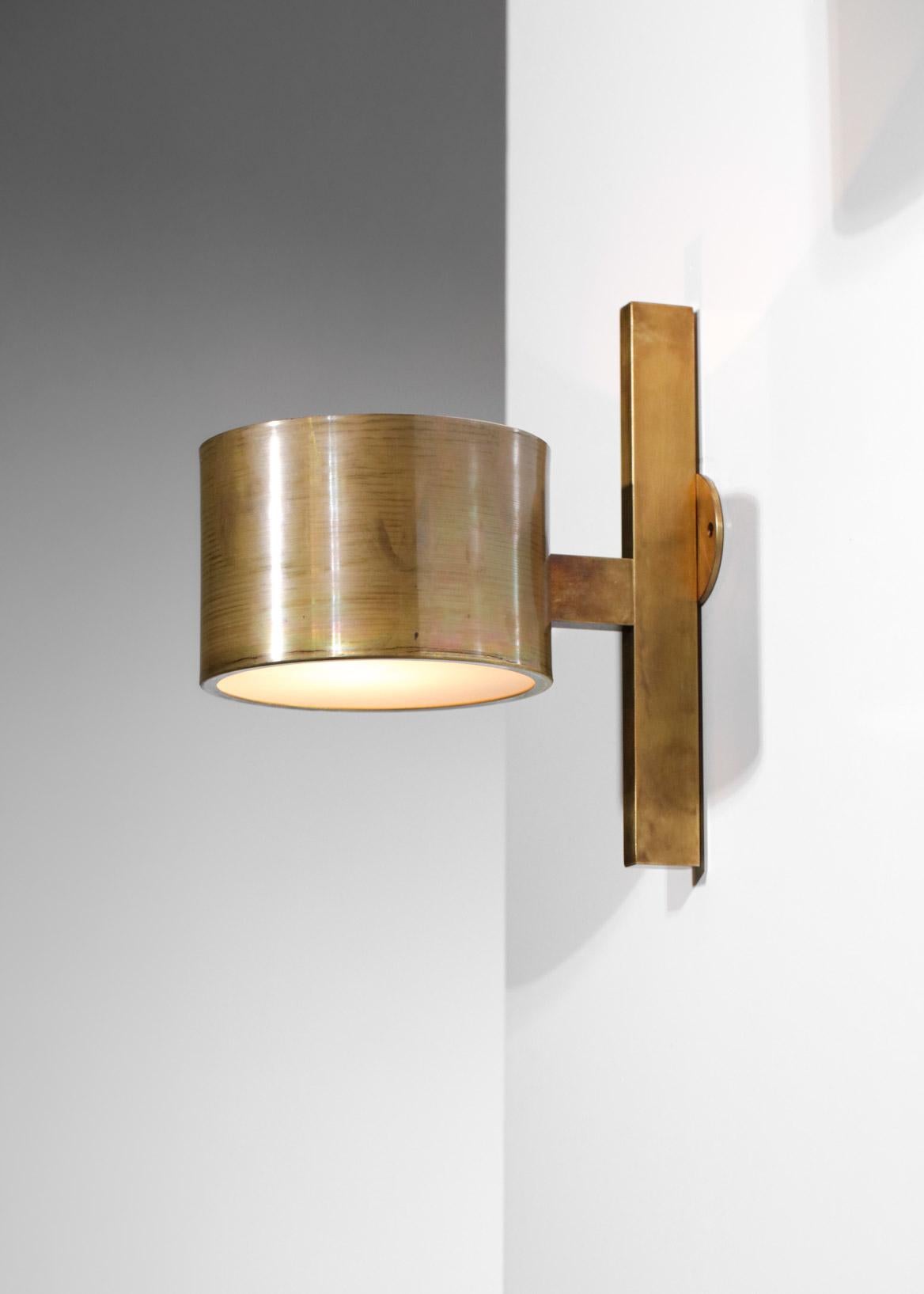 Pair of Modern Solid Brass Sconces in the Style of Hans Agne Jakobsson, EL135 For Sale 4