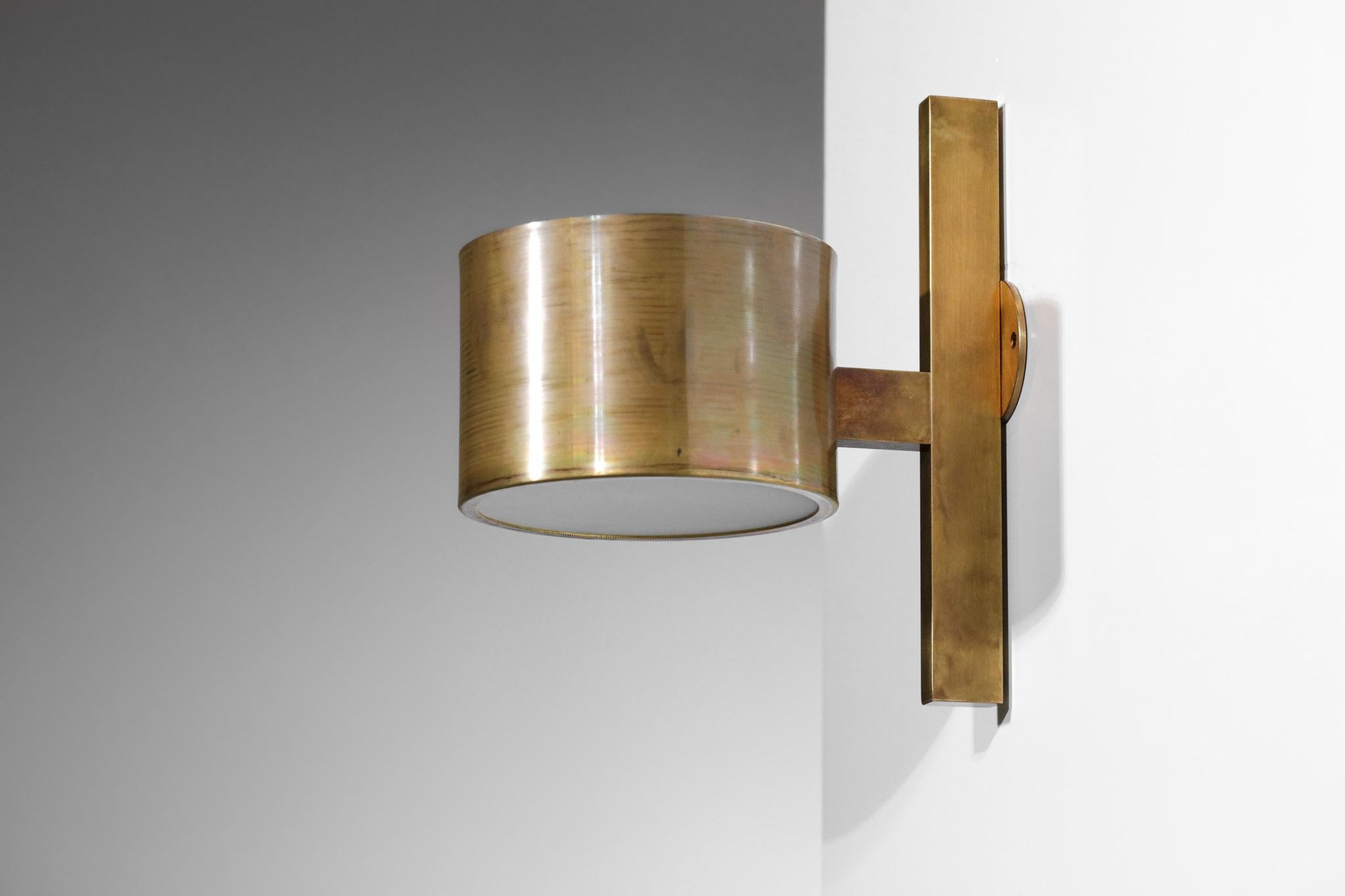Pair of Modern Solid Brass Sconces in the Style of Hans Agne Jakobsson, EL135 For Sale 6