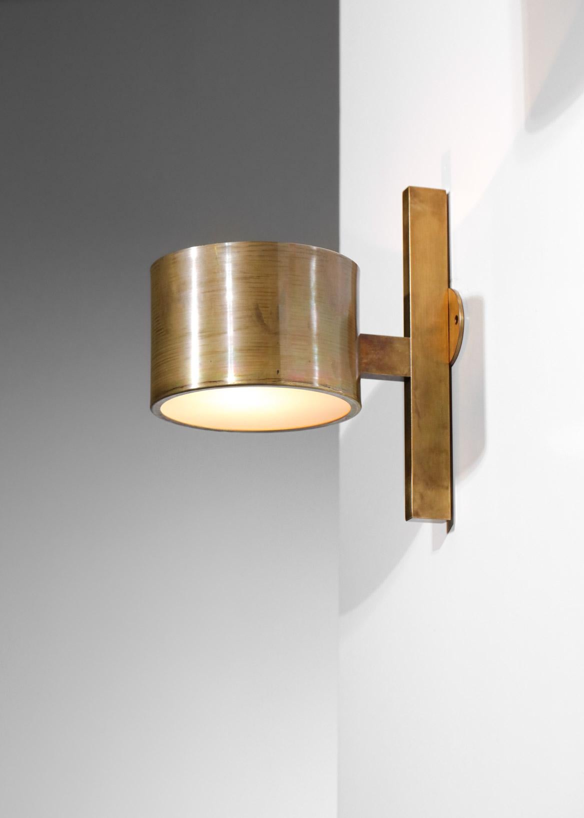 Pair of Modern Solid Brass Sconces in the Style of Hans Agne Jakobsson, EL135 For Sale 2