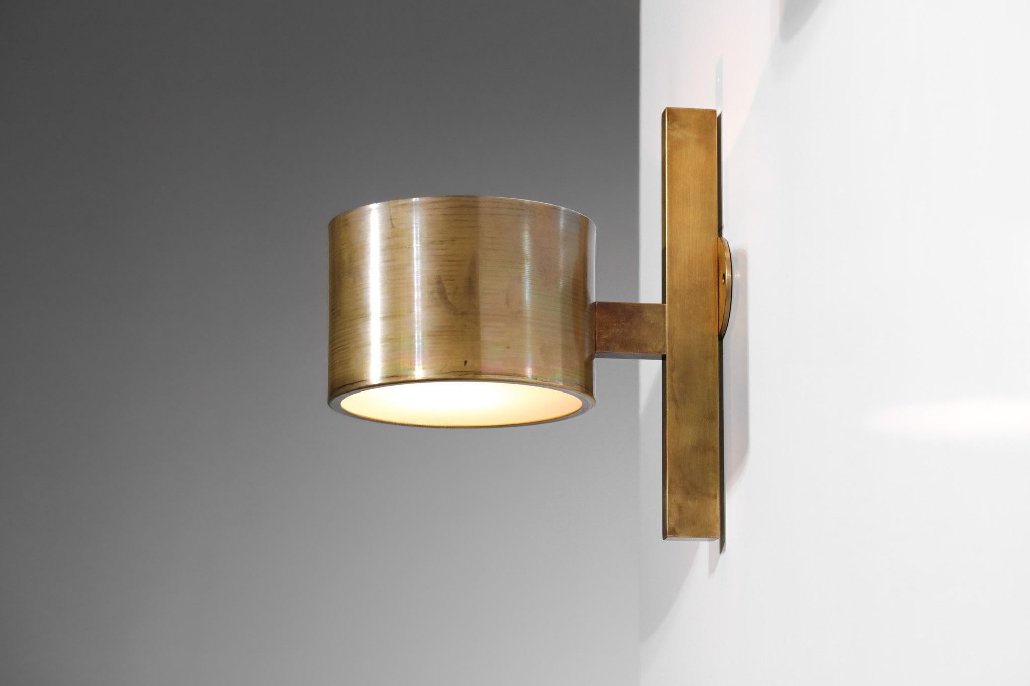 Pair of Modern Solid Brass Sconces in the Style of Hans Agne Jakobsson, EL135 For Sale 3