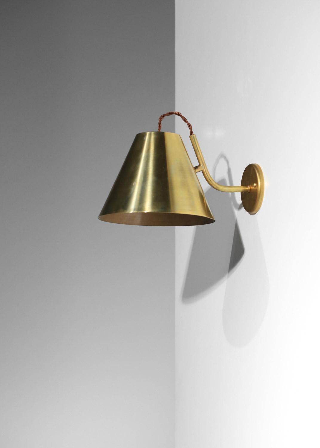 The entire Danke Galerie team is delighted to present this new pair of wall lights, designed in our studio to enrich our range of modern and timeless lighting. Particular care has been taken with the details of the finishes and the patina of the