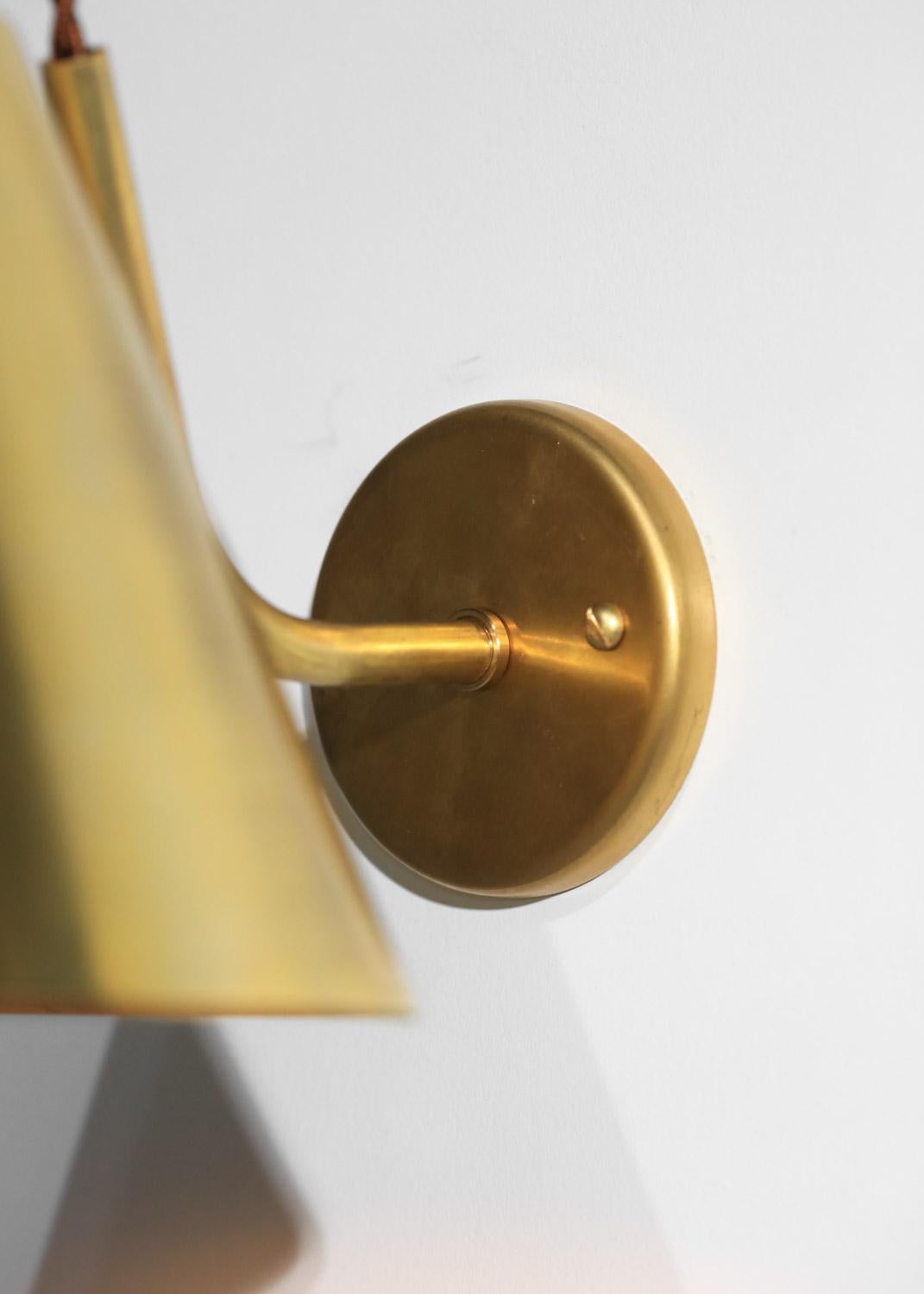 Contemporary Danke studio sconce solid brass wall lights  For Sale