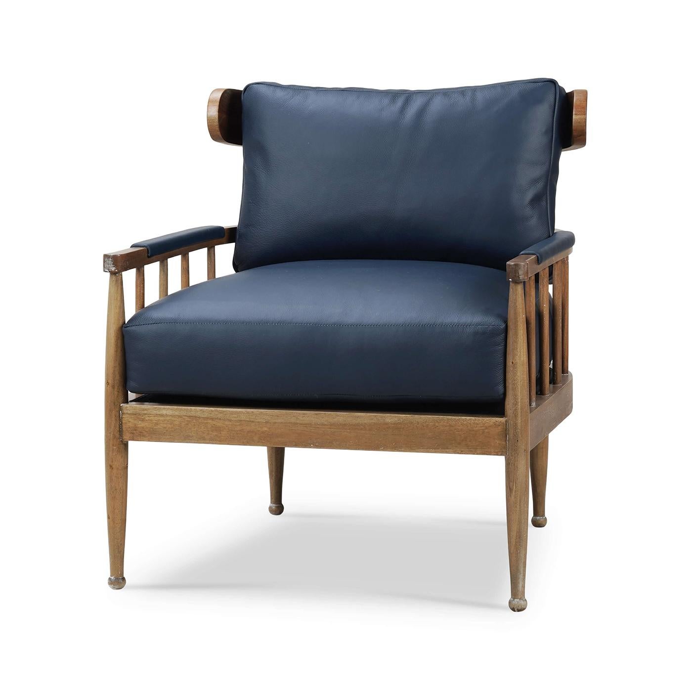Mid-Century Modern Paire de fauteuils modernes à fuseaux en vente