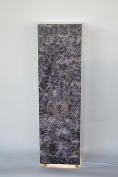 Pareja de pedestales cuadrados modernos de amatista