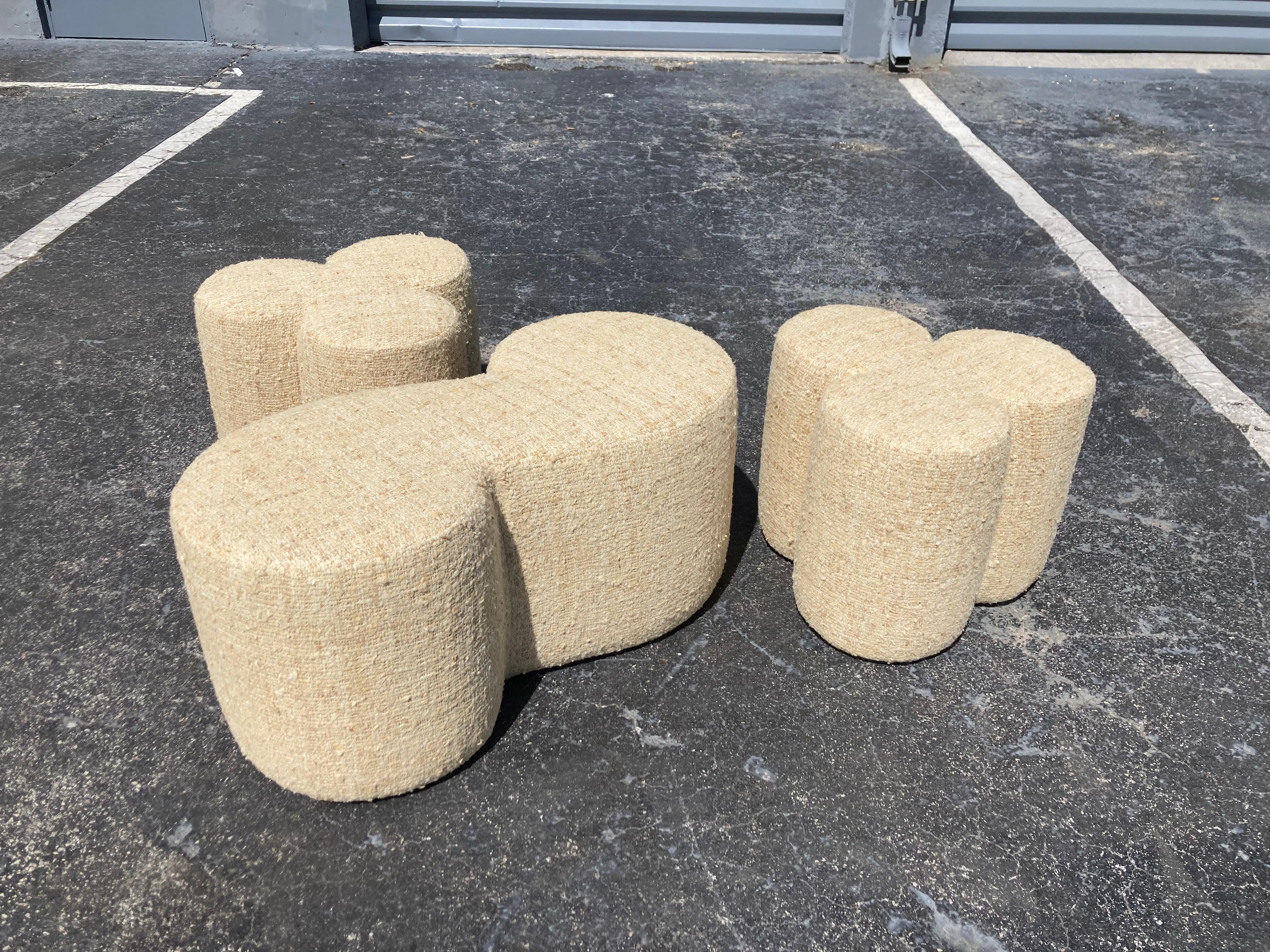 Pair of Modern Stools, Ottomans For Sale 1