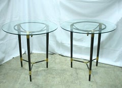Pair of Modern Style Bronze Round Tables
