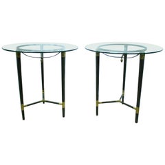 Pair of Modern Style Bronze Round Tables