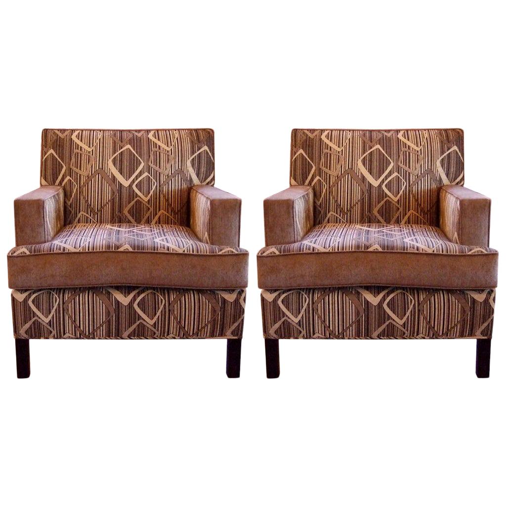 Pair of Modern Style Club Chairs