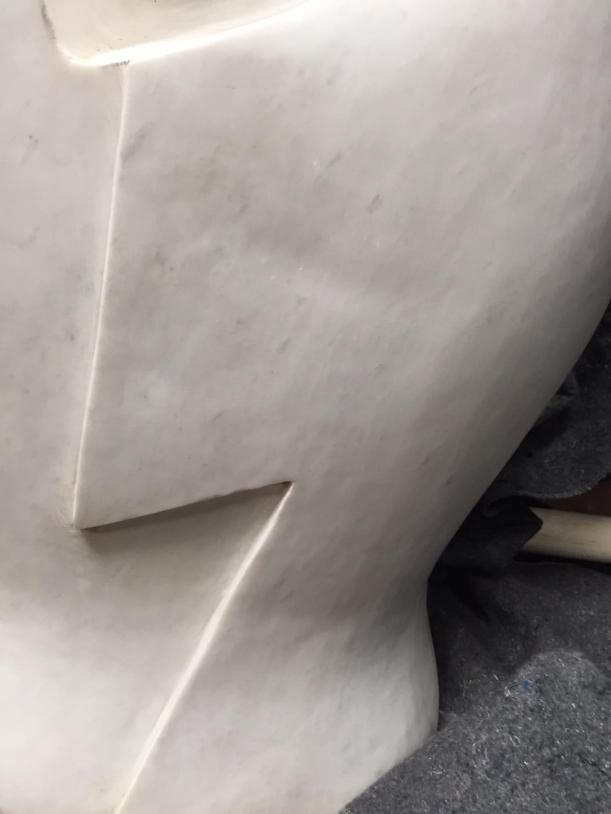 Pair of Modern Style Marble Abstract Sculpture Statues 1