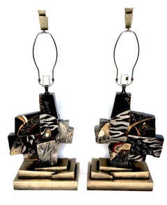 Moderne surrealistische skulpturale Lampen von Leeazanne für Lam Lee Group, Paar