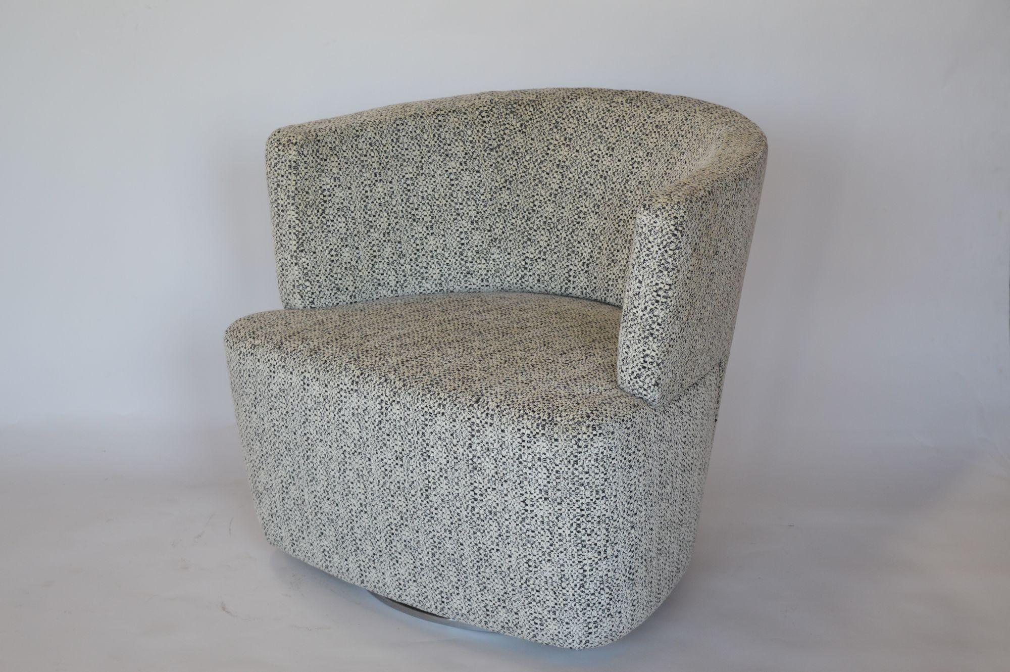 Textile Pair of Modern Swivel Chairs by Coalesse