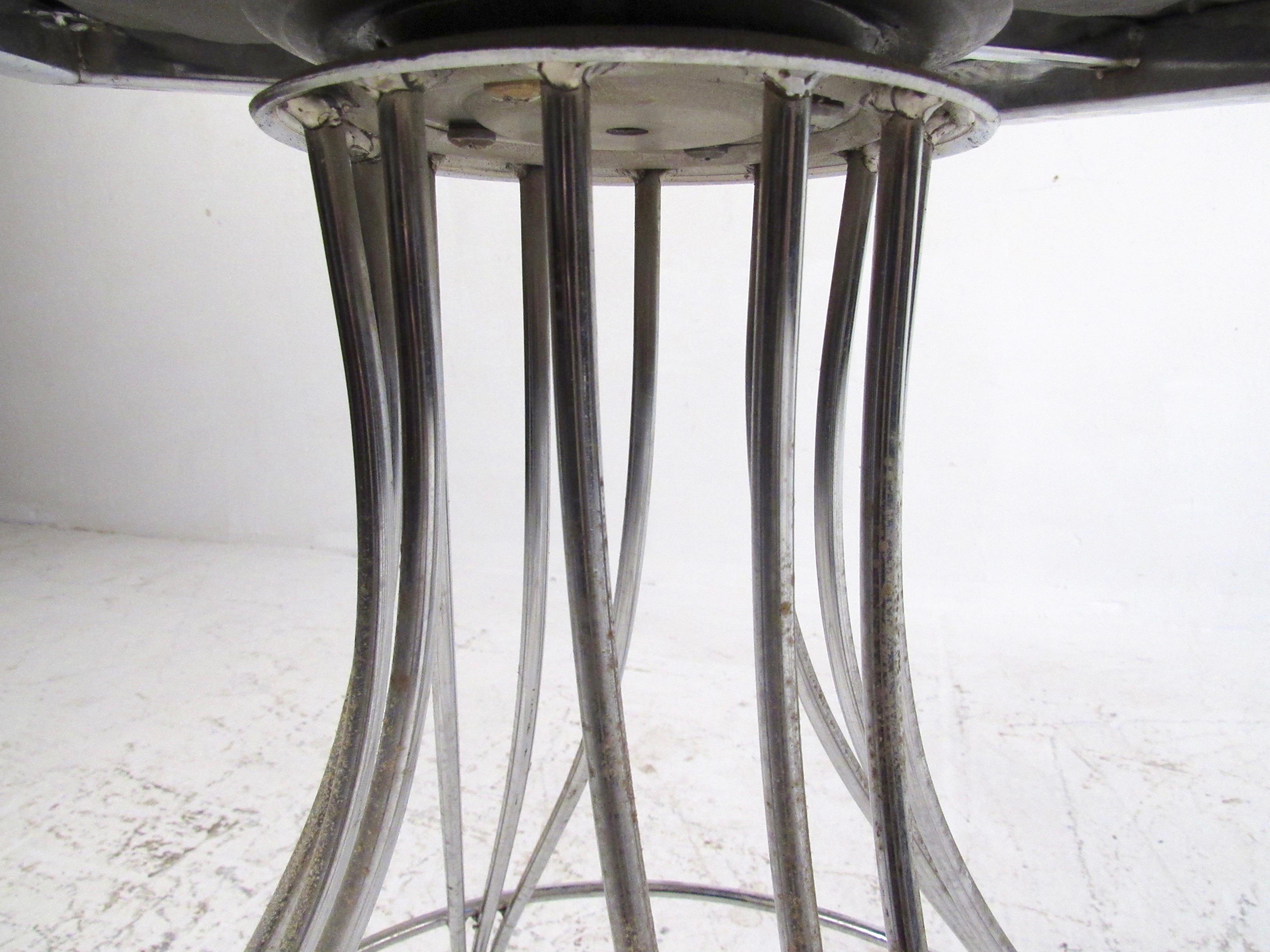 Pair of Modern Swivel Counter Stools For Sale 11