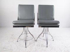Pair of Modern Swivel Counter Stools