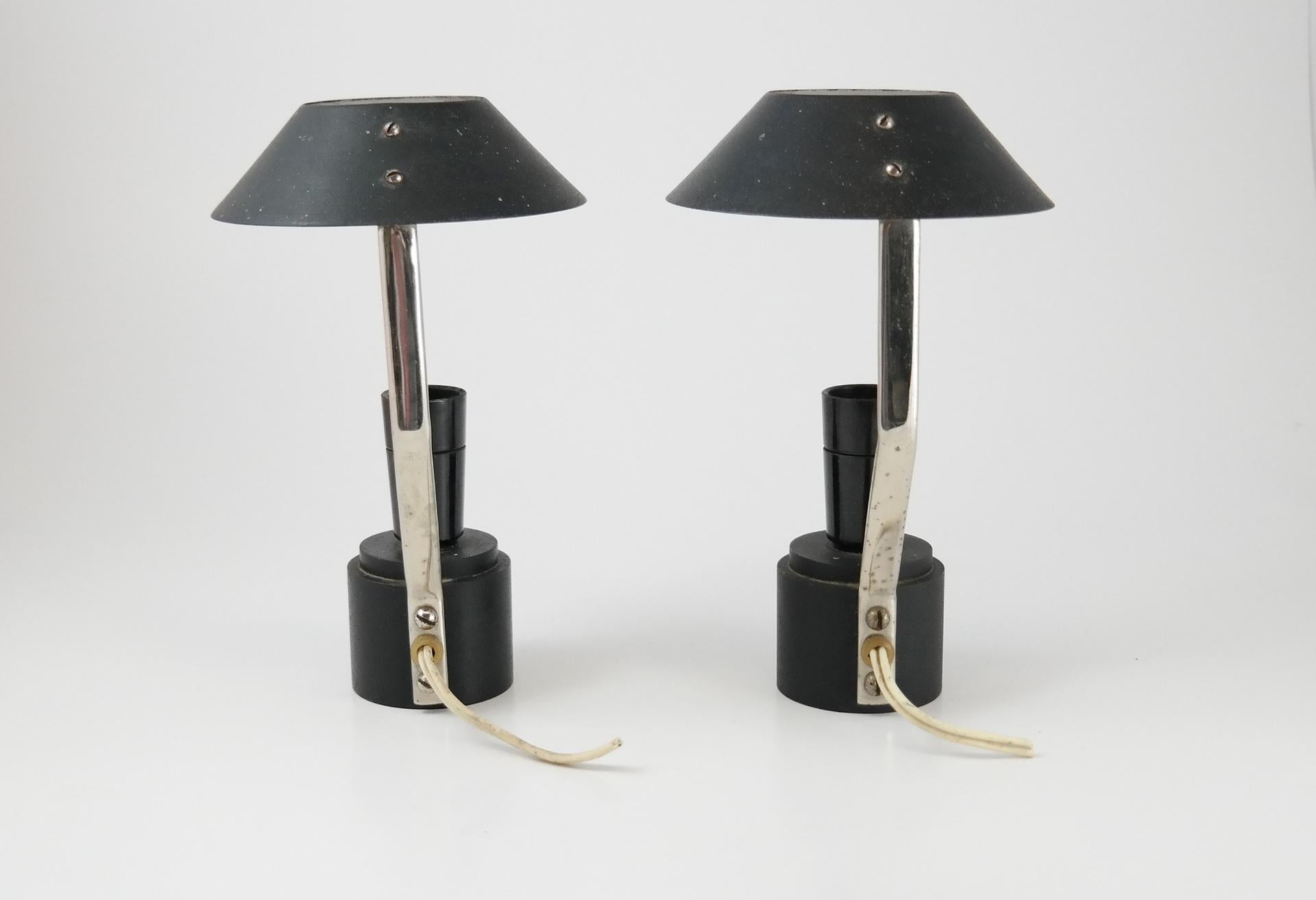 Mid-Century moderno Coppia di lampade da tavolo moderne anni '80 - SP Lumet Poznan in vendita