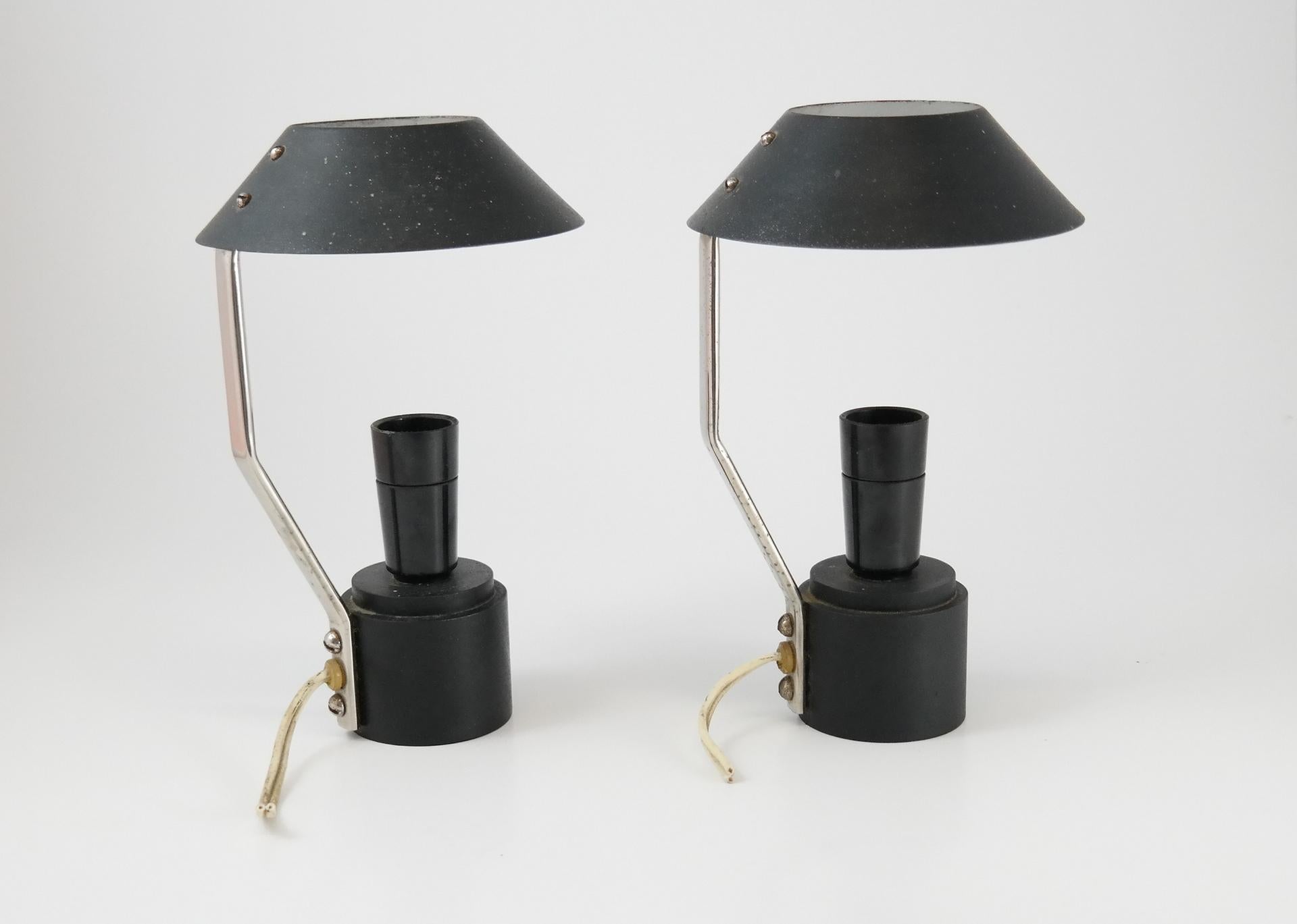 Polacco Coppia di lampade da tavolo moderne anni '80 - SP Lumet Poznan in vendita