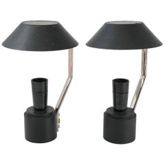 Vintage Pair of Modern Table Lamps 1980s -SP Lumet Poznan