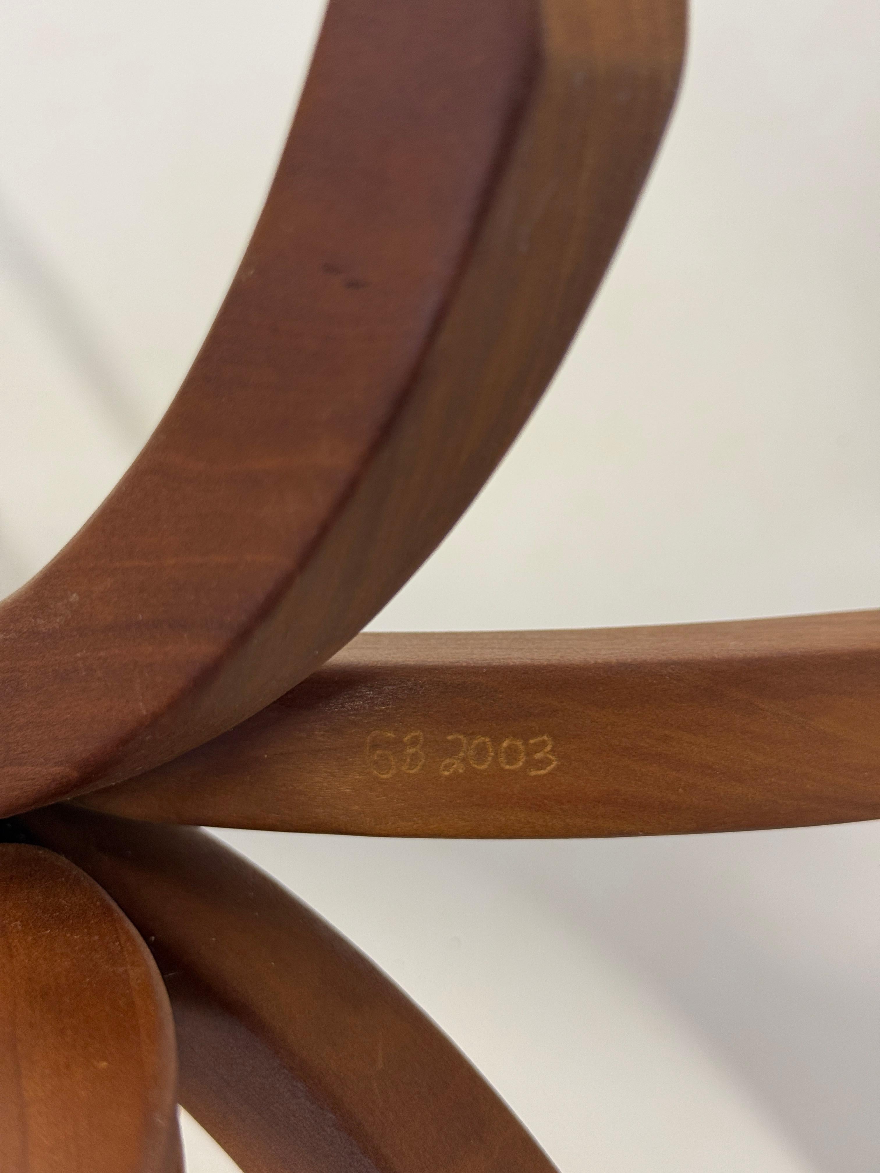 Pair of Modern Teak Table Lamp Bases Signed Gb 2003 (No Shade or Harp) For Sale 10