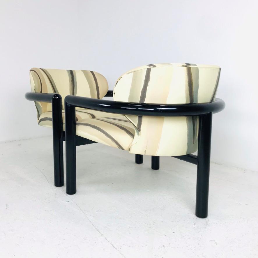 Pair of Modern Three Legged Lounge Chairs 6