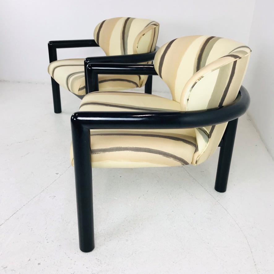 Pair of Modern Three Legged Lounge Chairs 7