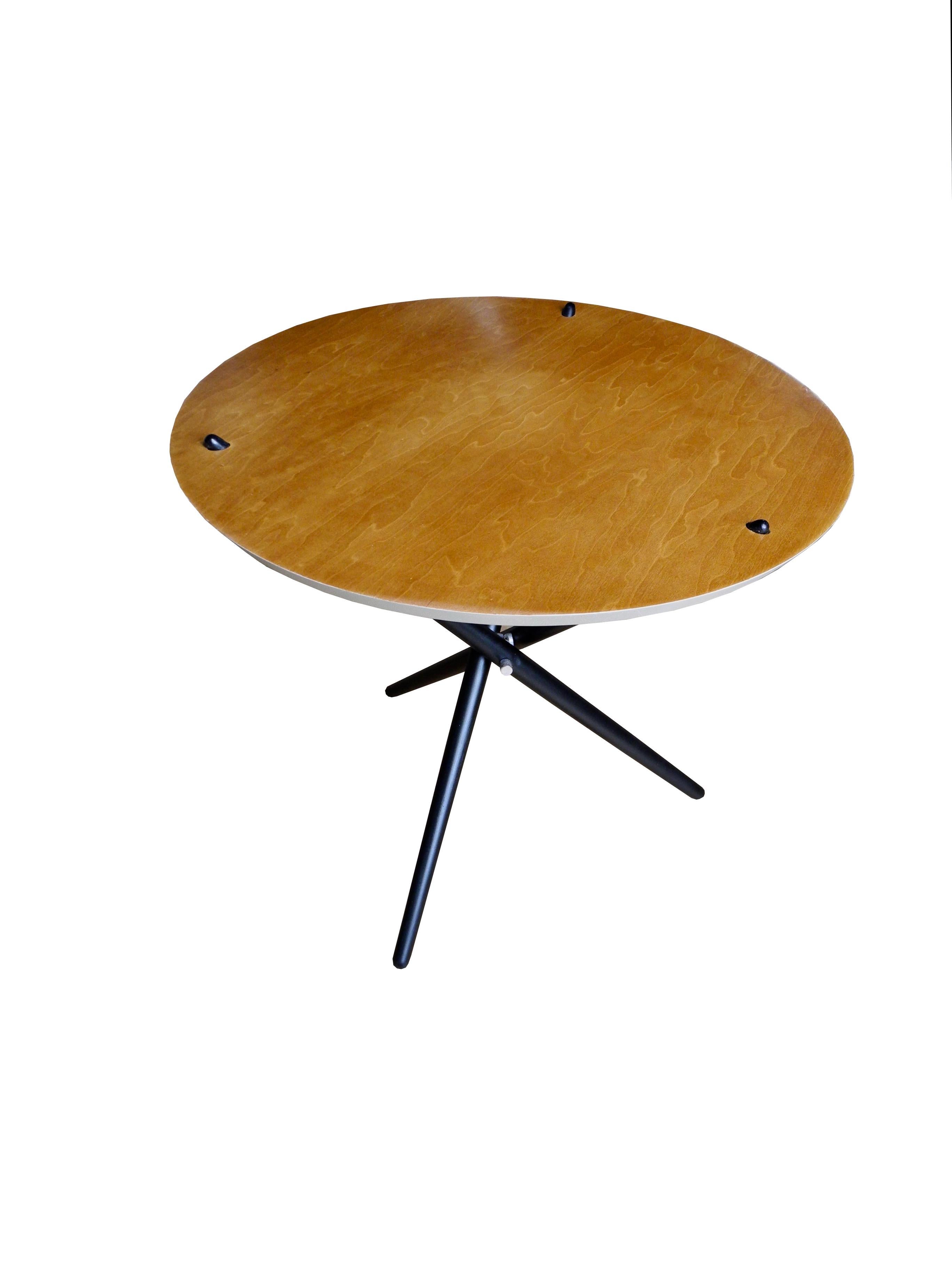 Pair of Modern Tripod Side Tables by Hans Bellmann For Sale 1