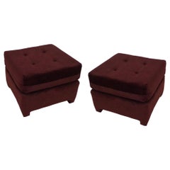 Pair of Modern Tufted Ottomans