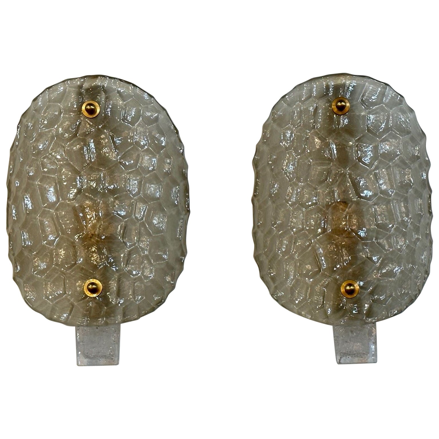 Coppia di lampade moderne a fumo di tartaruga