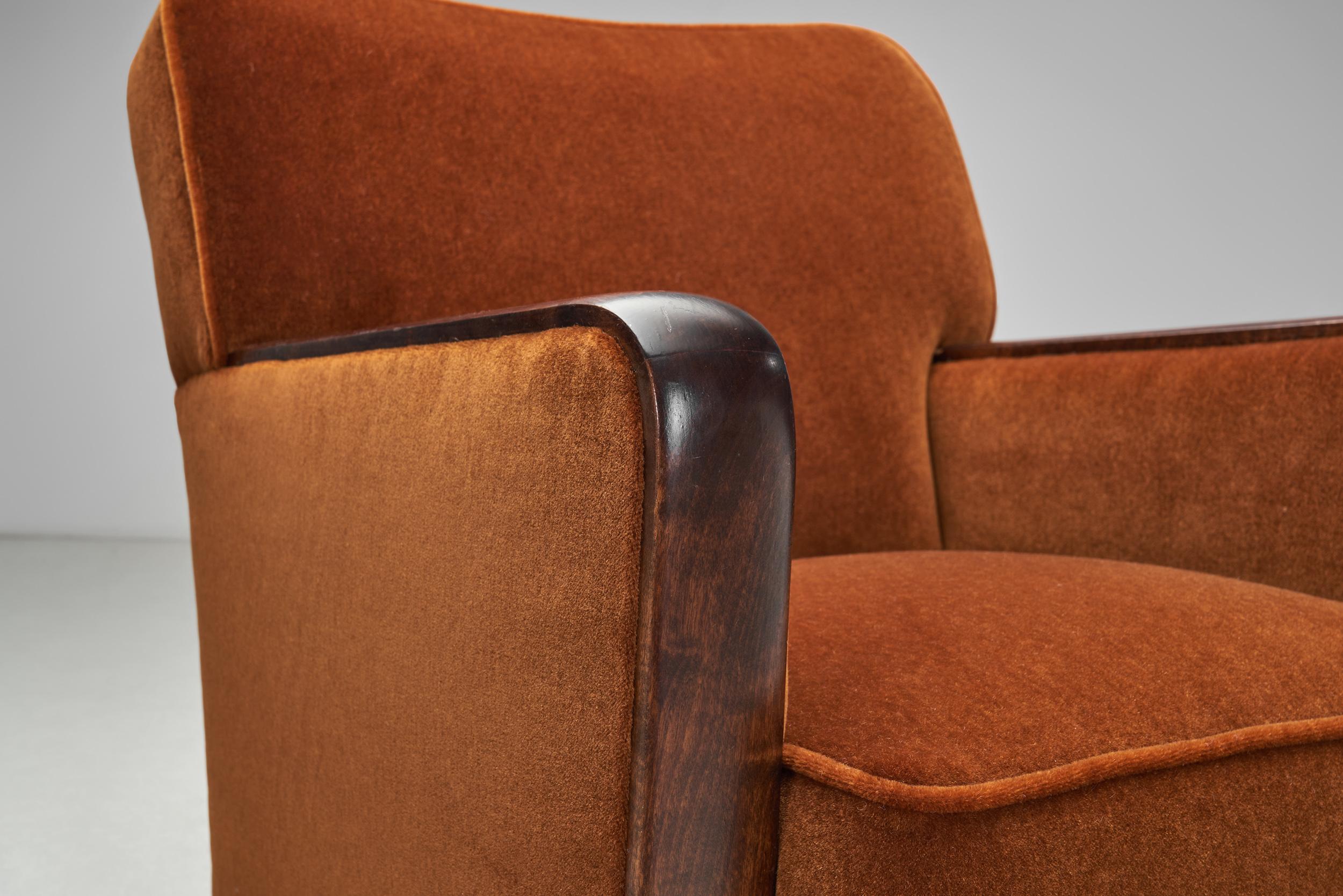 Coppia di poltrone moderne imbottite, Scandinavia Prima metà del XX secolo in vendita 2