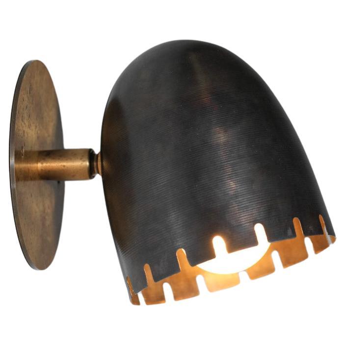 Pair of modern wall lights cocotte patinated brass