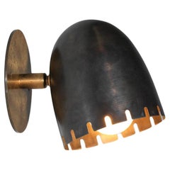 Pair of modern wall lights cocotte patinated brass