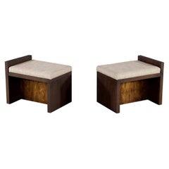 Pair of Modern Walnut Benches by Lara Mann