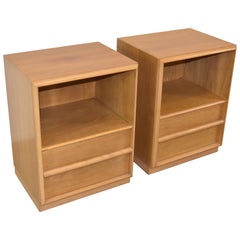 Pair of Modern Walnut Nightstands Designed by T.H. Robsjohn- Gibbings
