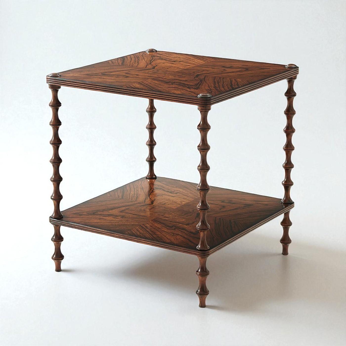 Pair of Modern Walnut Side Tables For Sale 1