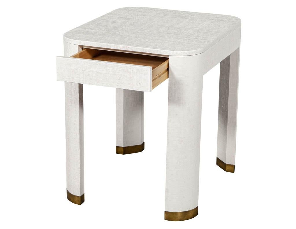 white clad end table