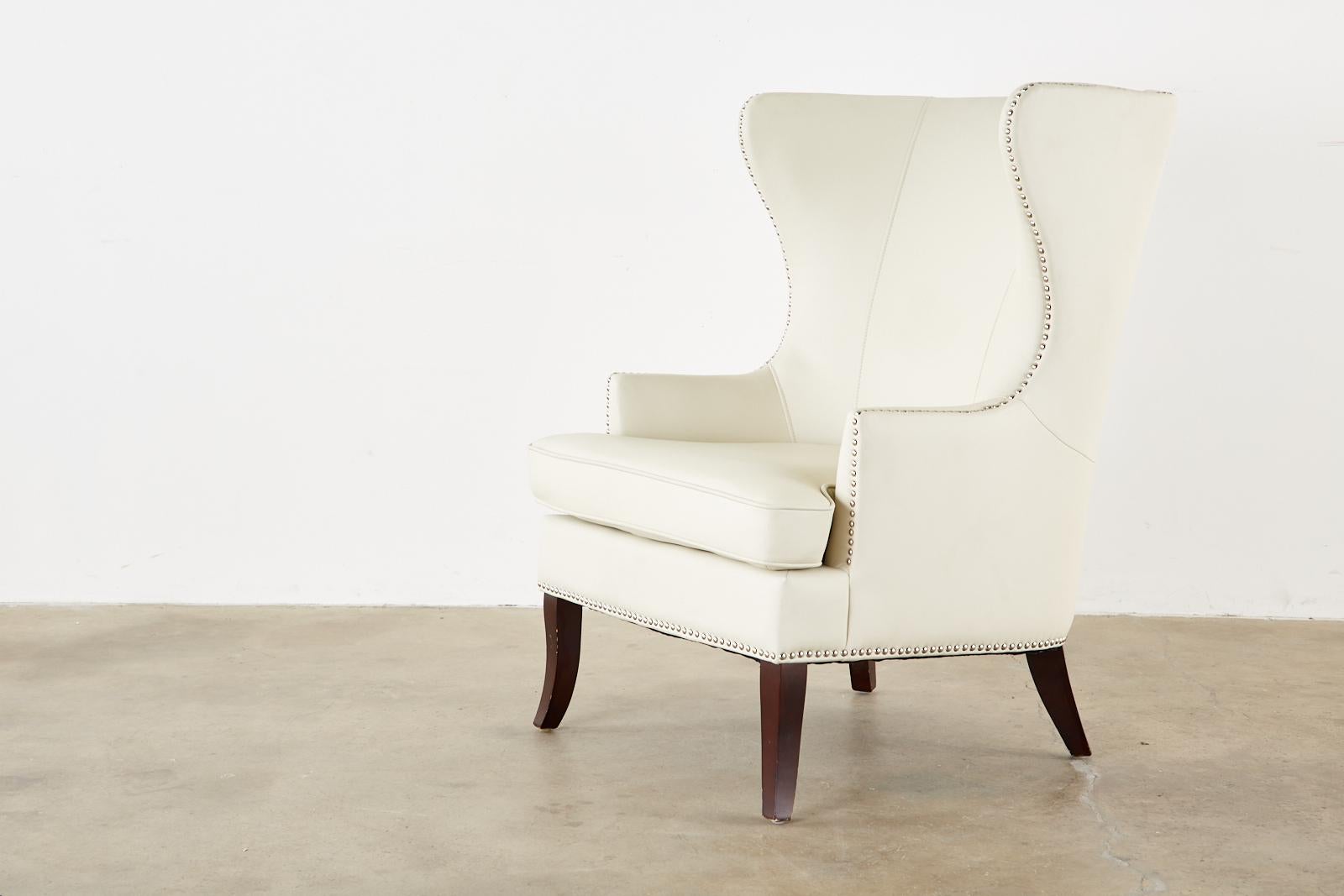 white wingback chairs