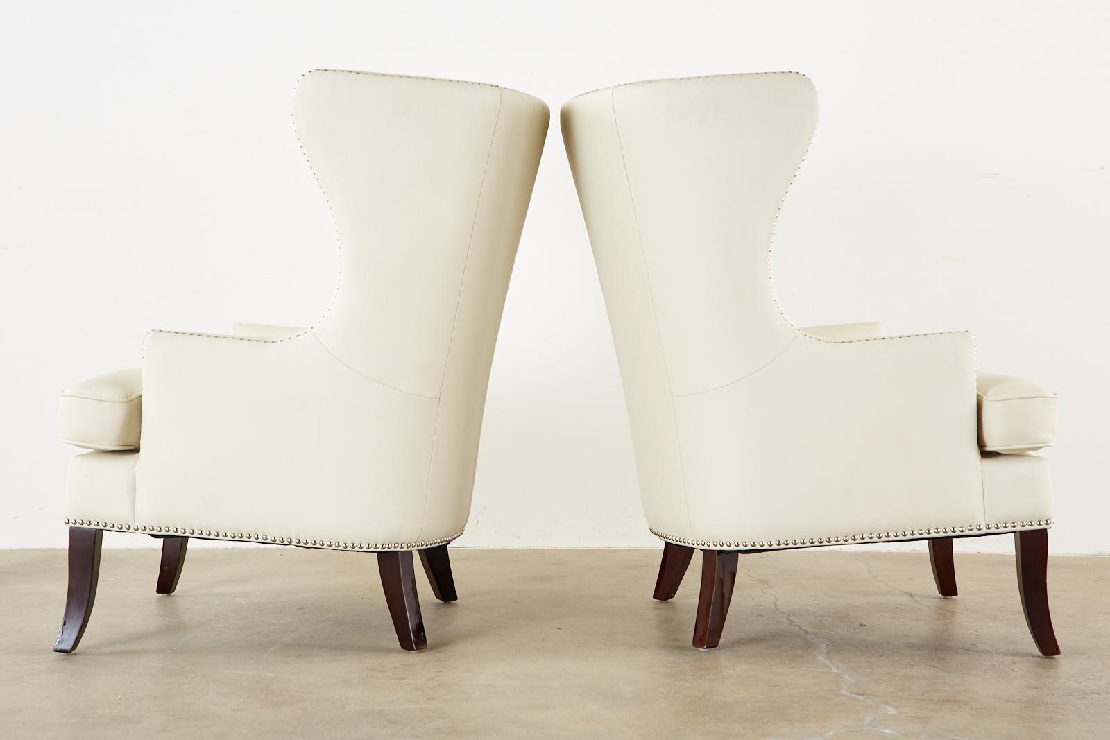 white wing back chairs