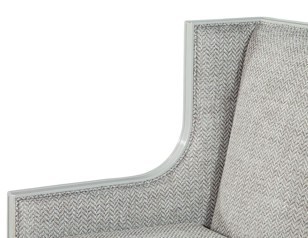 Pair of Modern Wing Chairs in Designer Grey by Carrocel 6