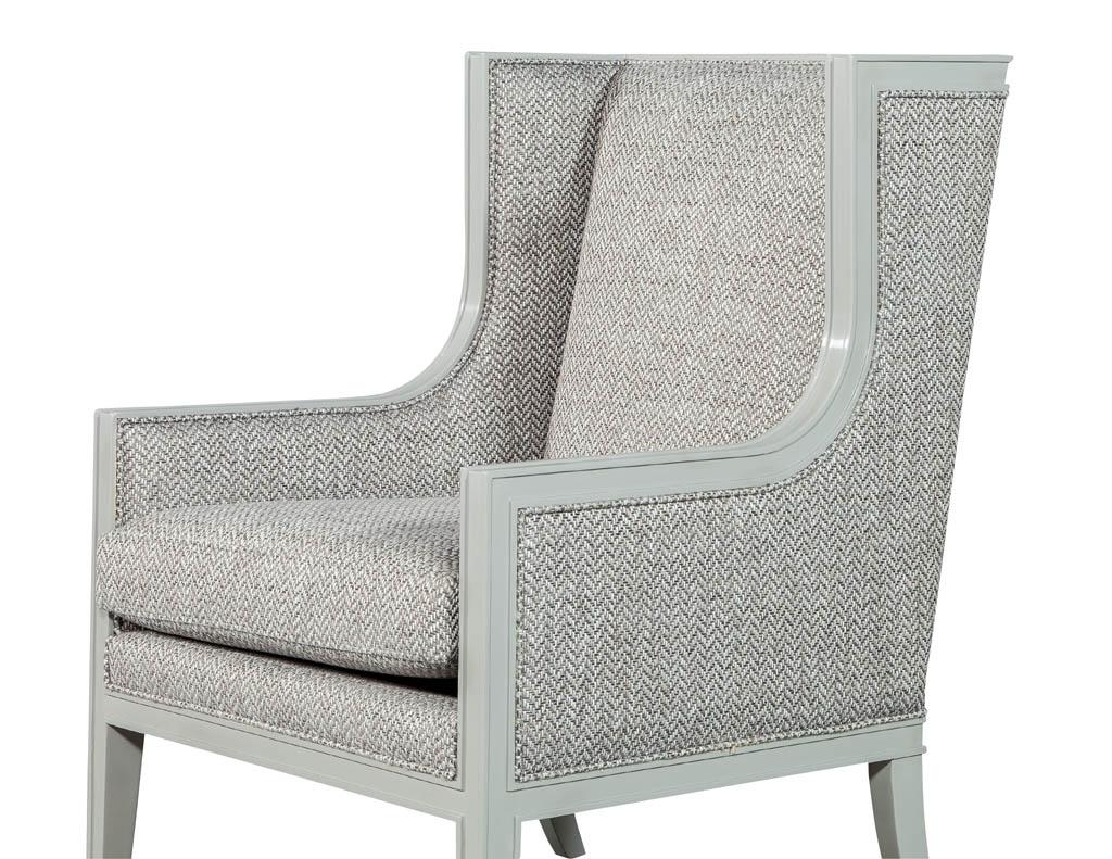 Pair of Modern Wing Chairs in Designer Grey by Carrocel 2