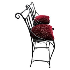 Pair of Modern Wrought Iron French Style Barstools