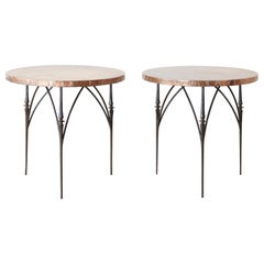 Pair of Moderne Copper Top Centre or Dining Tables