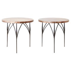 Pair of Moderne Copper Top Centre or Dining Tables