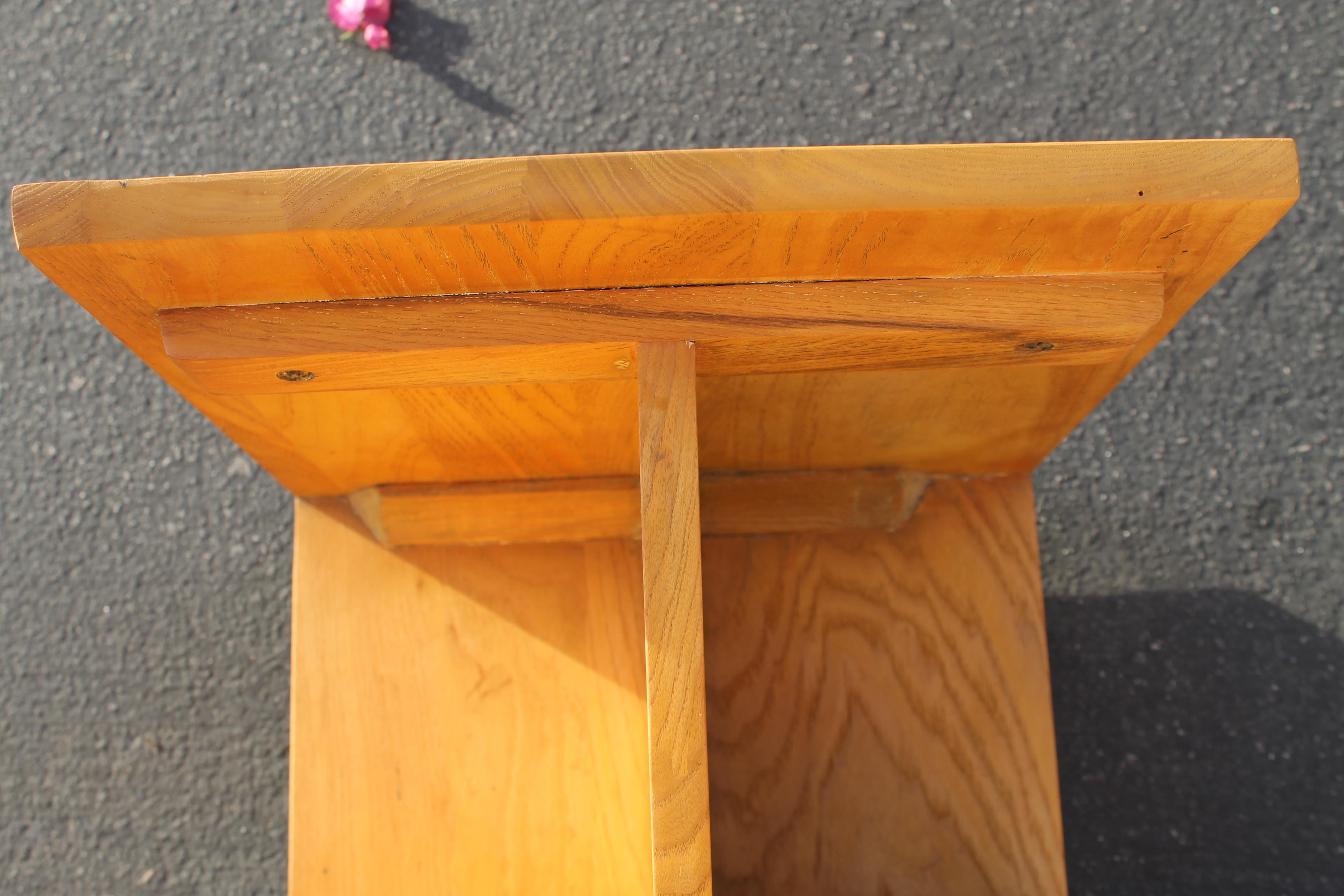 Wood Pair of Moderne End Tables For Sale
